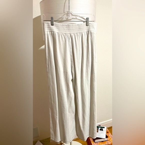 Fate Women’s Off White Wide Leg Flowy Palazzo Pants - S - Picture 2 of 3